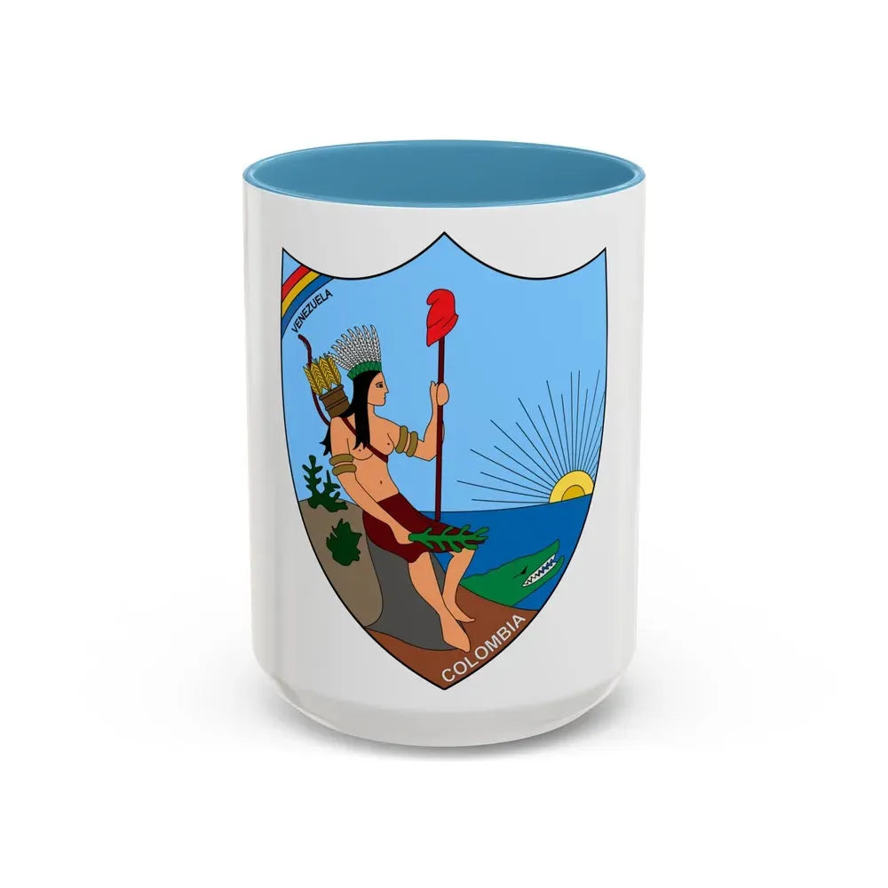 Coat of arms of Venezuela (1811) - Accent Coffee Mug 15oz Light Blue - Go Mug Yourself