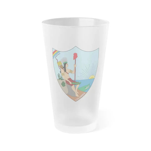 Coat of arms of Venezuela (1811) - Frosted Pint Glass 16oz Default Title - Go Mug Yourself