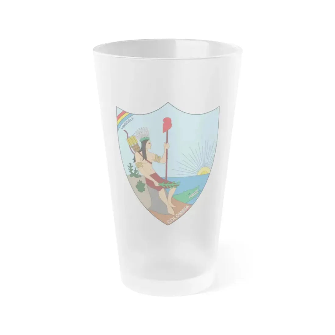 Coat of arms of Venezuela (1811) - Frosted Pint Glass 16oz Default Title - Go Mug Yourself
