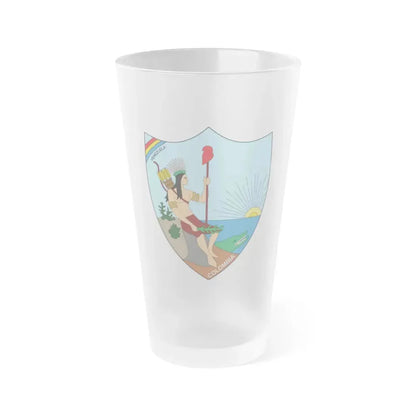 Coat of arms of Venezuela (1811) - Frosted Pint Glass 16oz Default Title - Go Mug Yourself