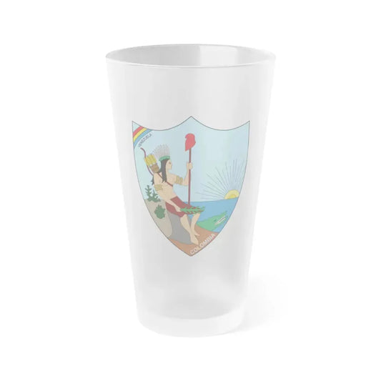 Coat of arms of Venezuela (1811) - Frosted Pint Glass 16oz Default Title - Go Mug Yourself