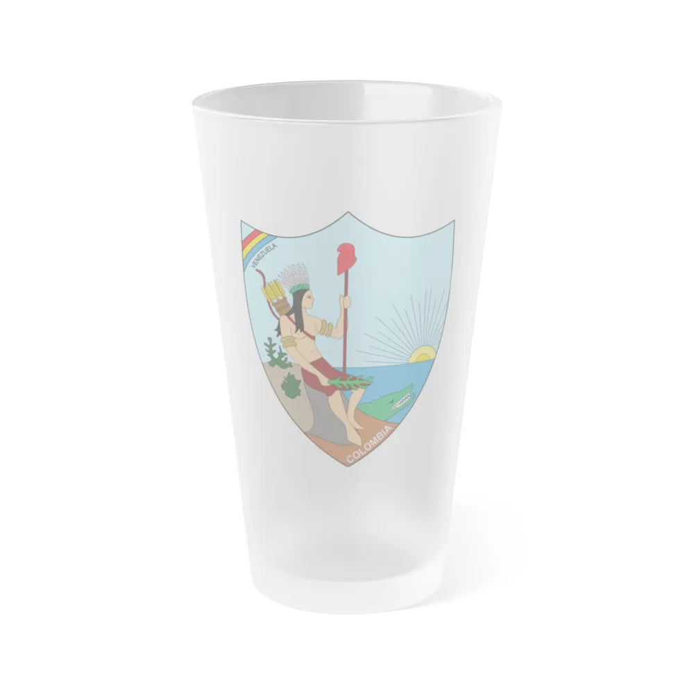 Coat of arms of Venezuela (1811) - Frosted Pint Glass 16oz-Go Mug Yourself