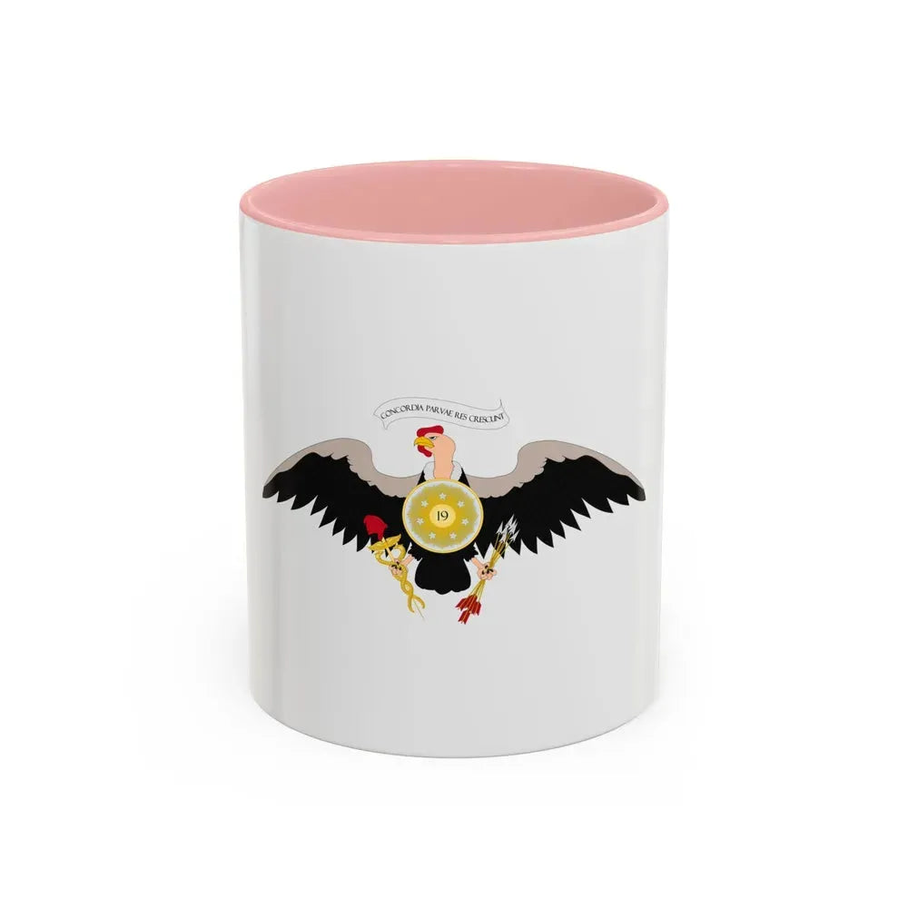 Coat of arms of Venezuela (1812) - Accent Coffee Mug 11oz Pink - Go Mug Yourself