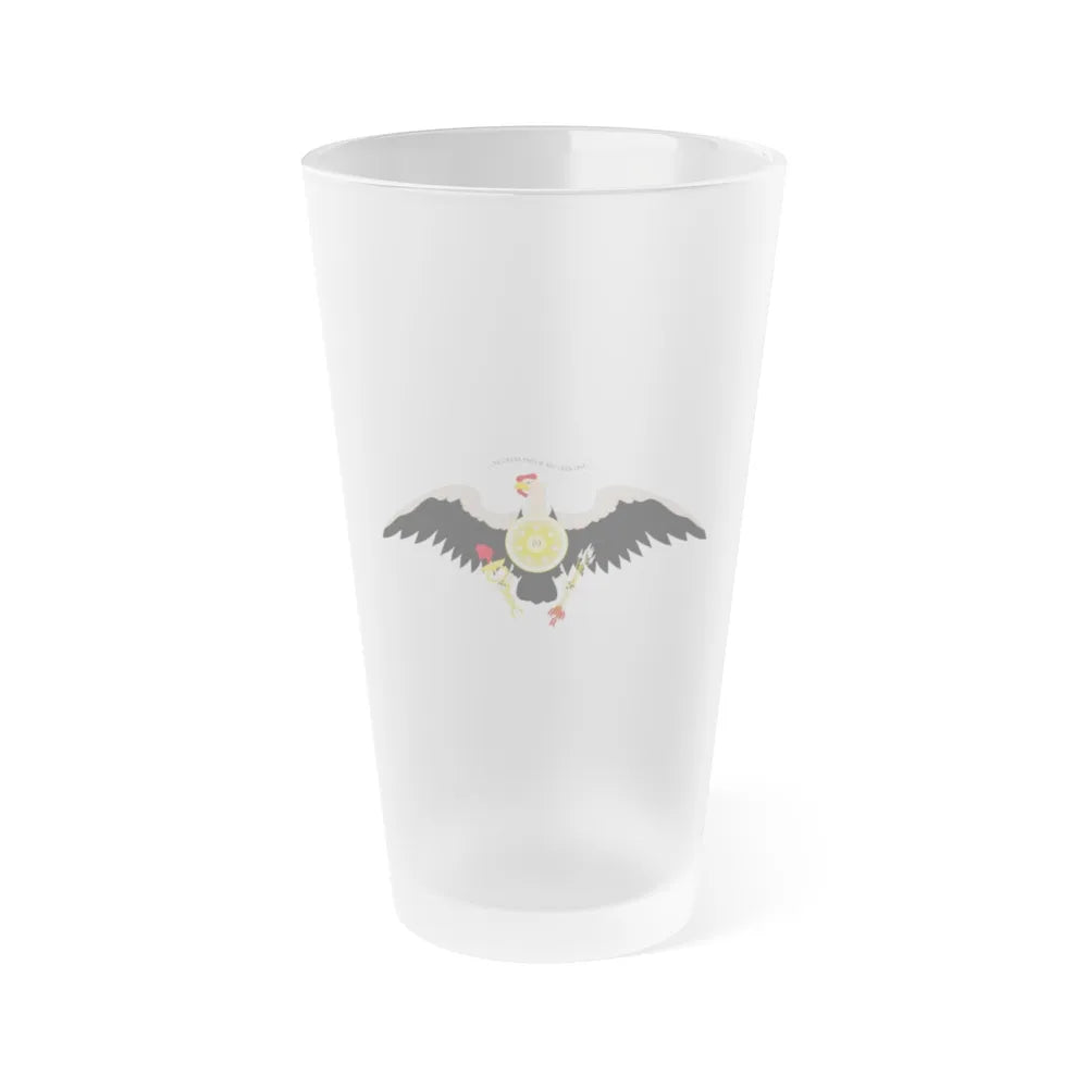 Coat of arms of Venezuela (1812) - Frosted Pint Glass 16oz-Go Mug Yourself