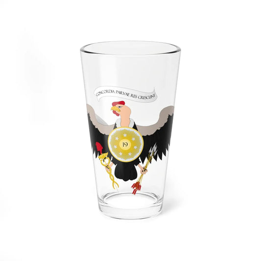 Coat of arms of Venezuela 1812 (Venezuela) (Coat of Arms) Pint Glass 16oz 16oz - Go Mug Yourself