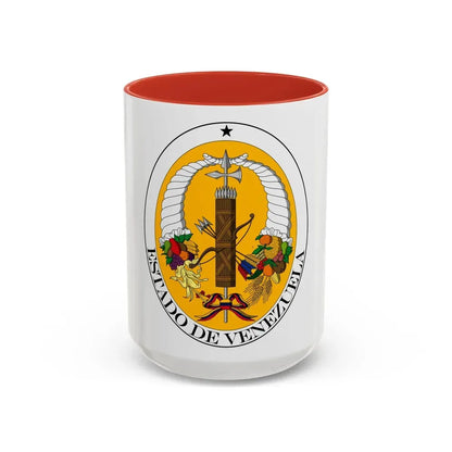 Coat of arms of Venezuela (1830-1836) - Accent Coffee Mug 15oz Red - Go Mug Yourself