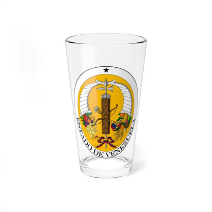 Coat of arms of Venezuela (1830-1836) - Pint Glass 16oz-16oz-Go Mug Yourself