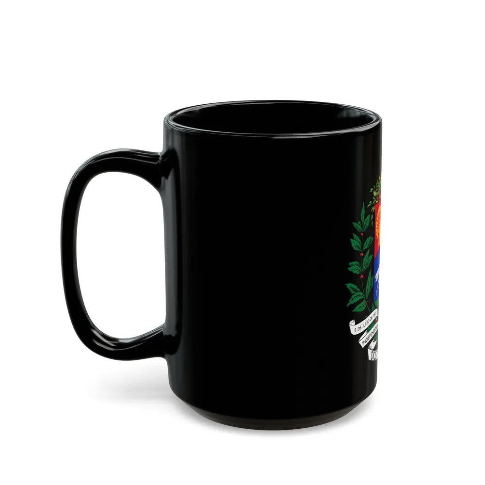 Coat of arms of Venezuela (1871) - Black Coffee Mug-Go Mug Yourself