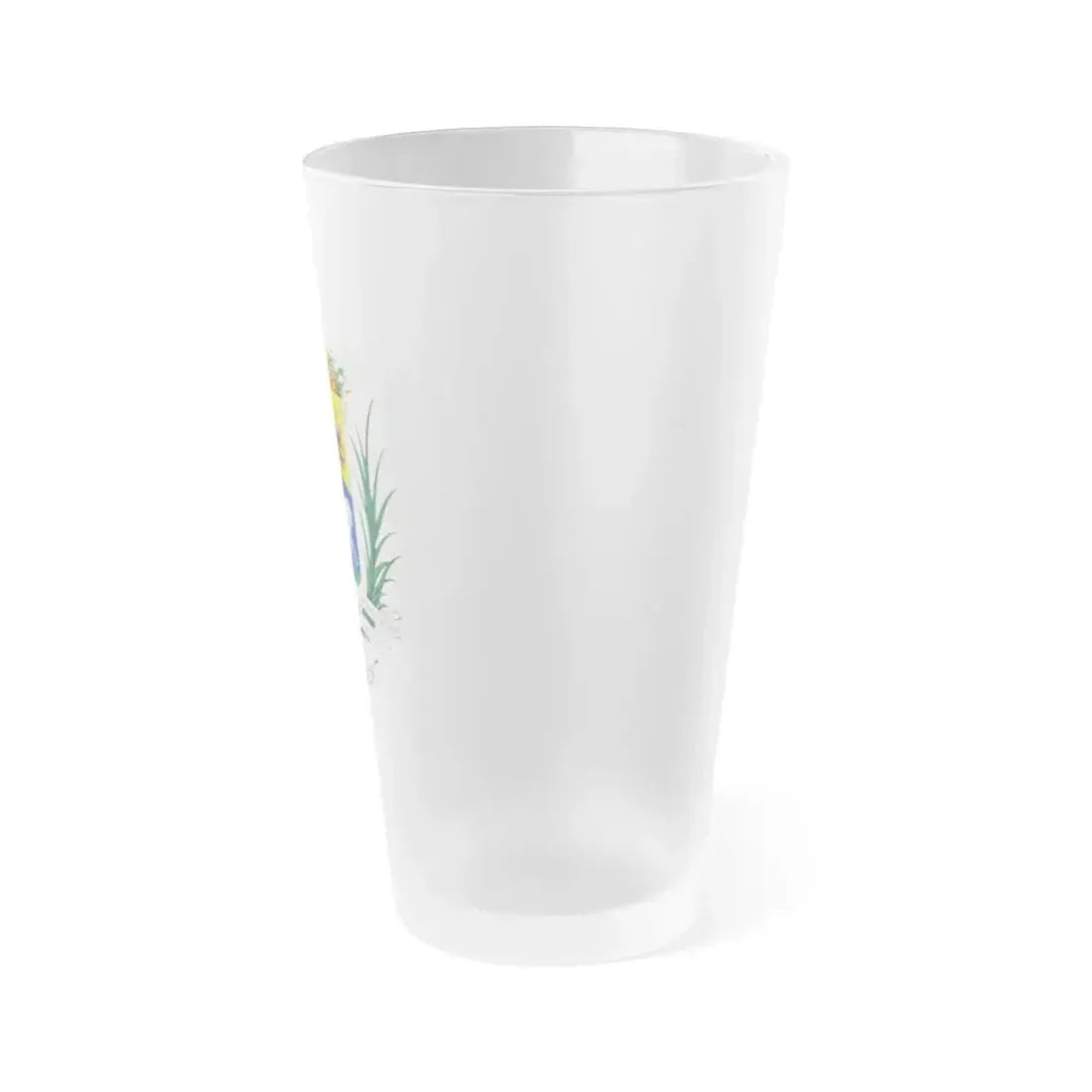 Coat of arms of Venezuela (1871) - Frosted Pint Glass 16oz - Go Mug Yourself