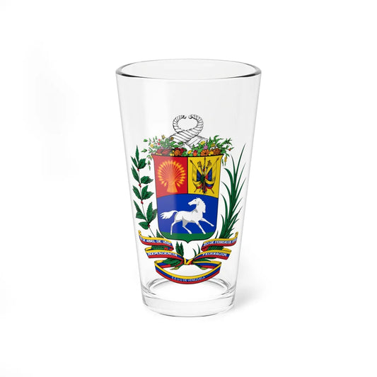 Coat of arms of Venezuela 1930-1954 (United States) (Coat of Arms) Pint Glass 16oz 16oz - Go Mug Yourself