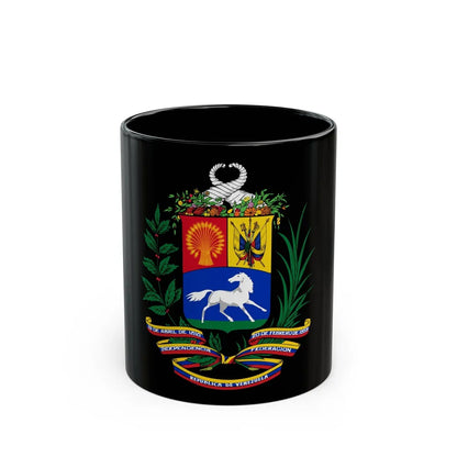 Coat of arms of Venezuela (1954-2006) - Black Coffee Mug-11oz-Go Mug Yourself