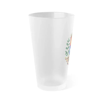 Coat of arms of Venezuela (1954-2006) - Frosted Pint Glass 16oz - Go Mug Yourself