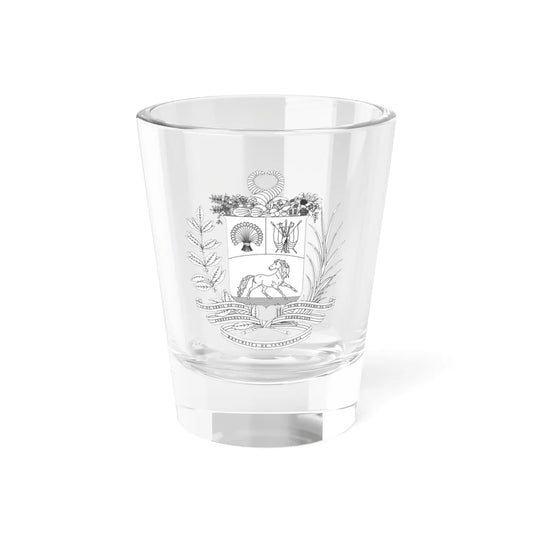 Coat of arms of Venezuela 1954 Monochrome (Venezuela) (Coat of Arms) Shot Glass 1.5oz 1.5oz - Go Mug Yourself