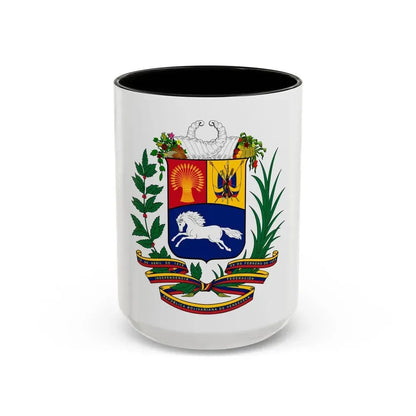 Coat of arms of Venezuela - Accent Coffee Mug 15oz Black - Go Mug Yourself