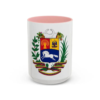 Coat of arms of Venezuela - Accent Coffee Mug 15oz Pink - Go Mug Yourself
