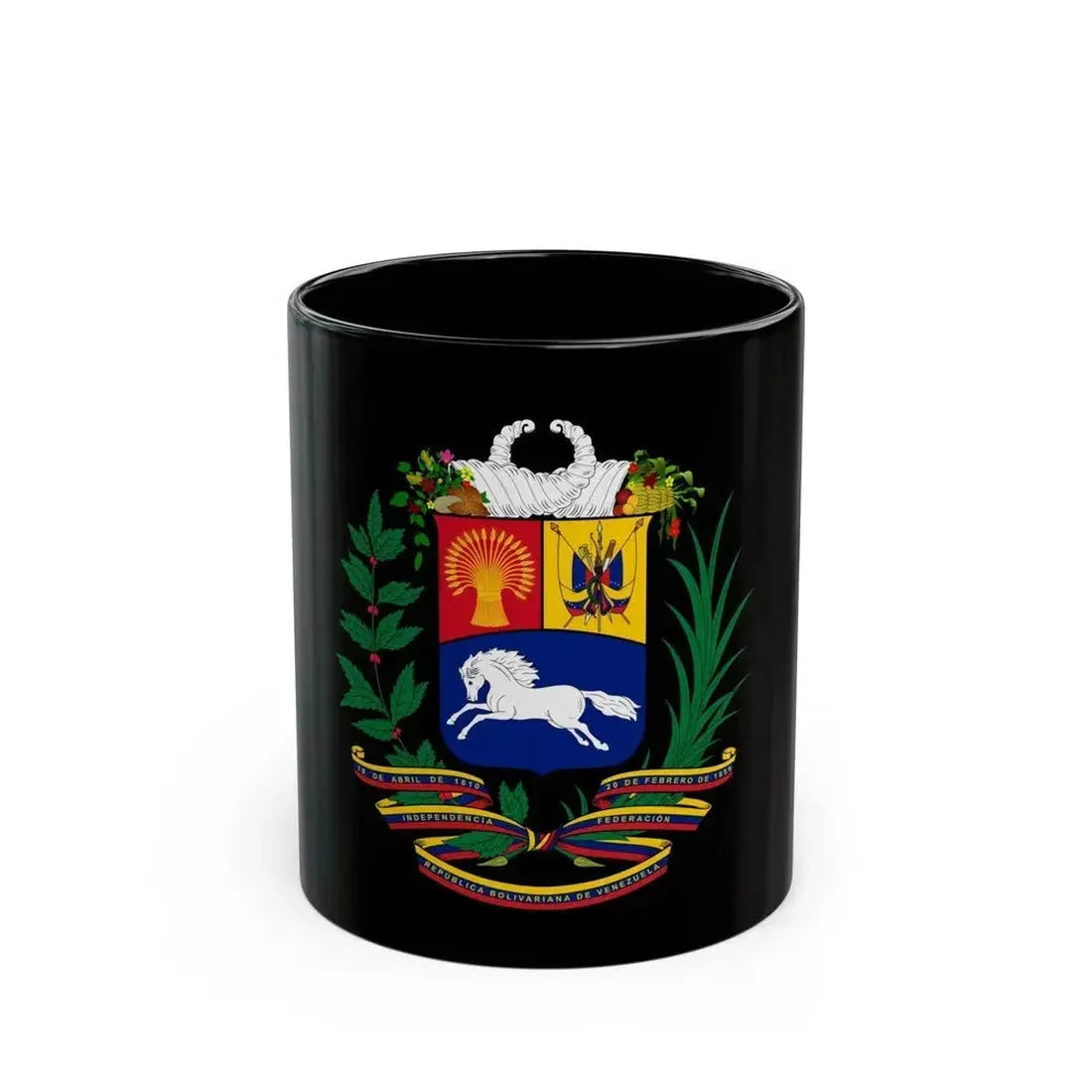 Coat of arms of Venezuela - Black Coffee Mug 11oz - Go Mug Yourself