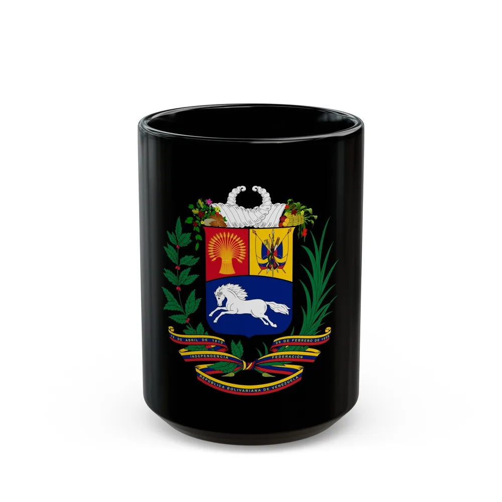 Coat of arms of Venezuela - Black Coffee Mug-15oz-Go Mug Yourself