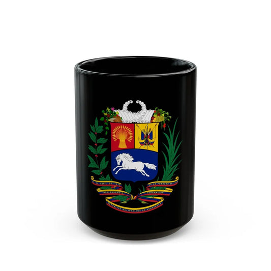 Coat of arms of Venezuela - Black Coffee Mug-15oz-Go Mug Yourself