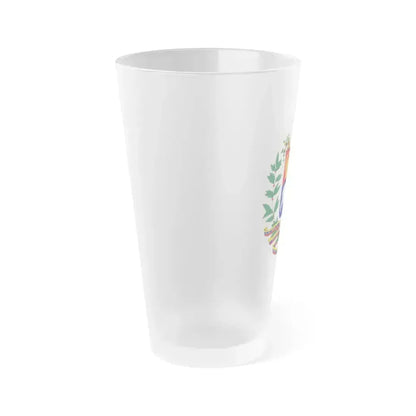 Coat of arms of Venezuela - Frosted Pint Glass 16oz - Go Mug Yourself