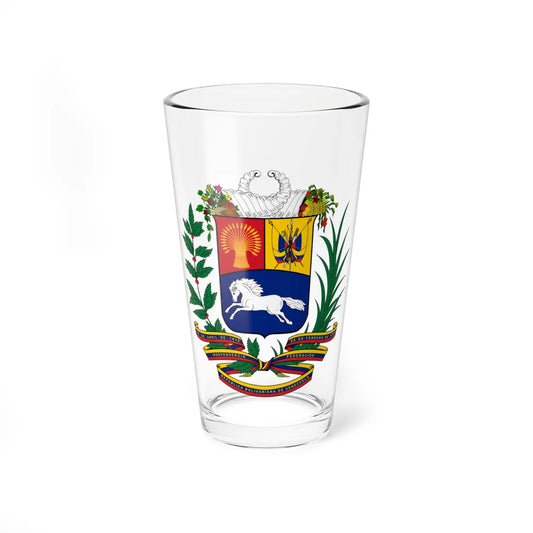 Coat of arms of Venezuela (Venezuela) (Coat of Arms) Pint Glass 16oz 16oz - Go Mug Yourself