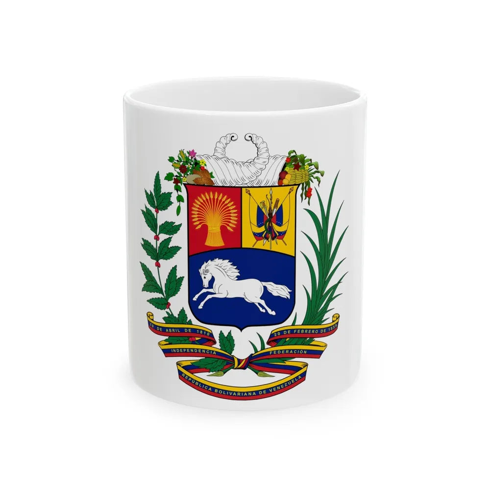 Coat of arms of Venezuela - White Coffee Mug-11oz-Go Mug Yourself