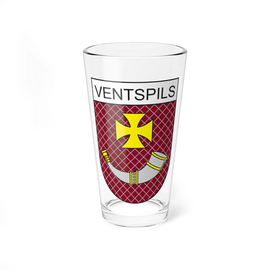 Coat of Arms of Ventspils (Latvia) (Coat of Arms) Pint Glass 16oz 16oz - Go Mug Yourself