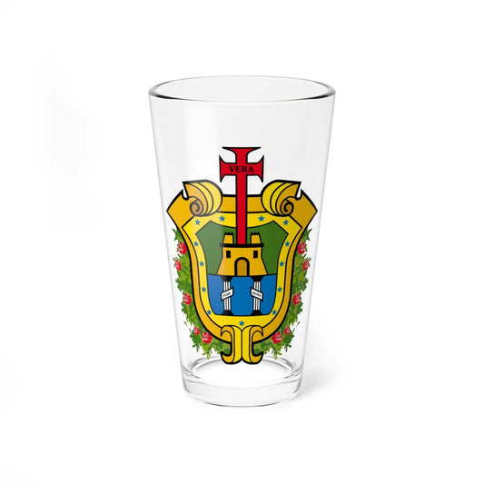 Coat of arms of Veracruz (Mexico) (Coat of Arms) Pint Glass 16oz 16oz - Go Mug Yourself