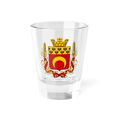 Coat of arms of Verniy 1908 (Russia) (Coat of Arms) Shot Glass 1.5oz 1.5oz - Go Mug Yourself
