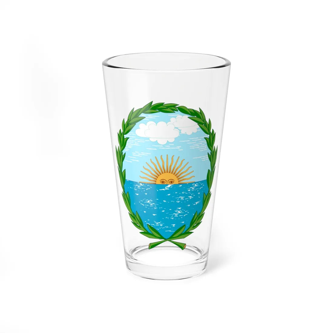 Coat of arms of Vicente López (Argentina) (Coat of Arms) Pint Glass 16oz 16oz - Go Mug Yourself