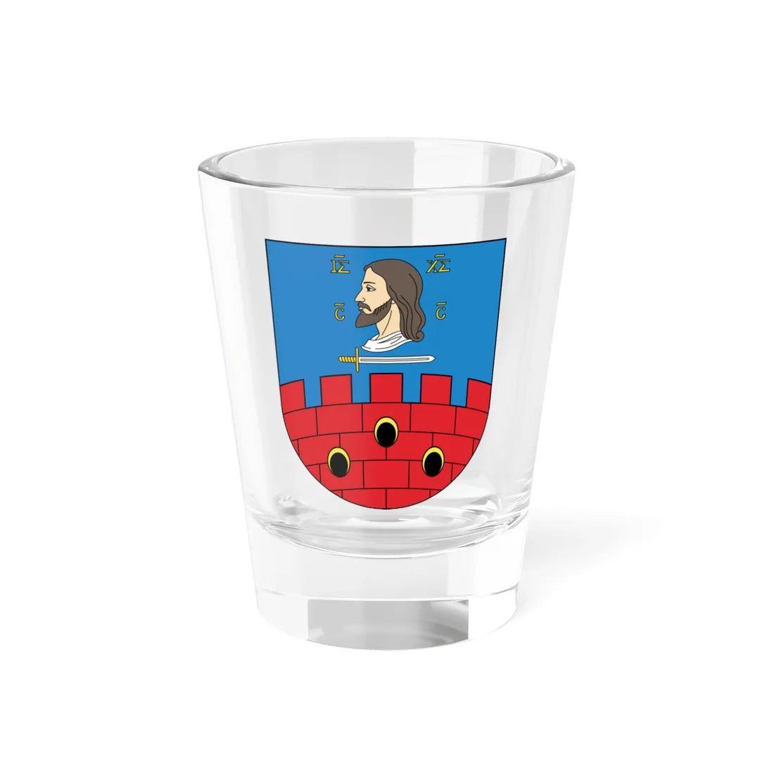 Coat of Arms of Viciebsk Rajon (Belarus) (Coat of Arms) Shot Glass 1.5oz 1.5oz - Go Mug Yourself