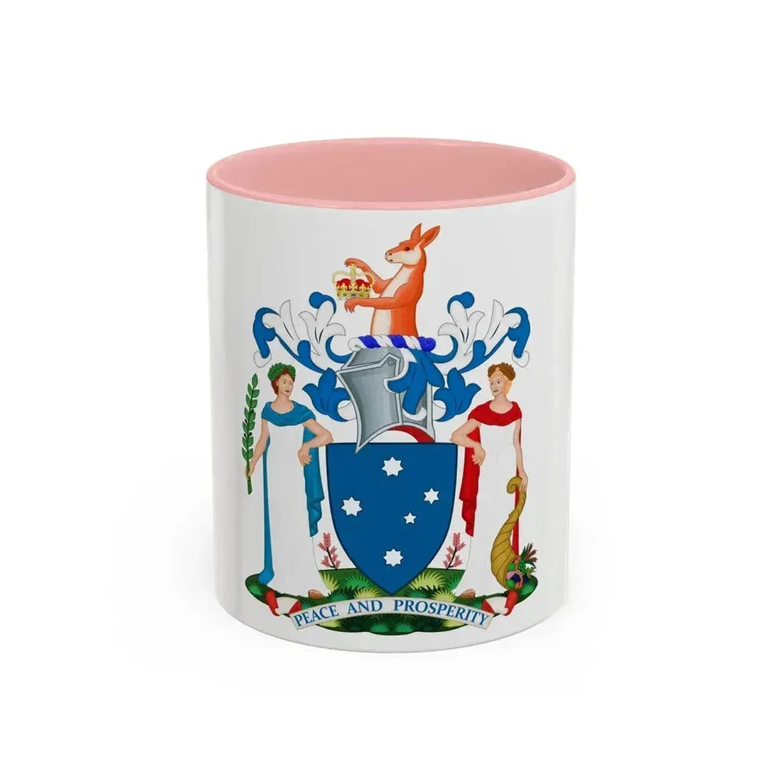 Coat of Arms of Victoria - Accent Coffee Mug 11oz Pink - Go Mug Yourself