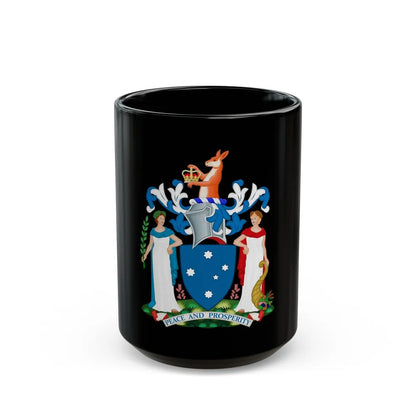 Coat of Arms of Victoria - Black Coffee Mug-15oz-Go Mug Yourself