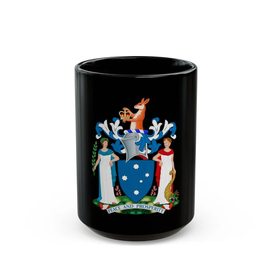 Coat of Arms of Victoria - Black Coffee Mug-15oz-Go Mug Yourself