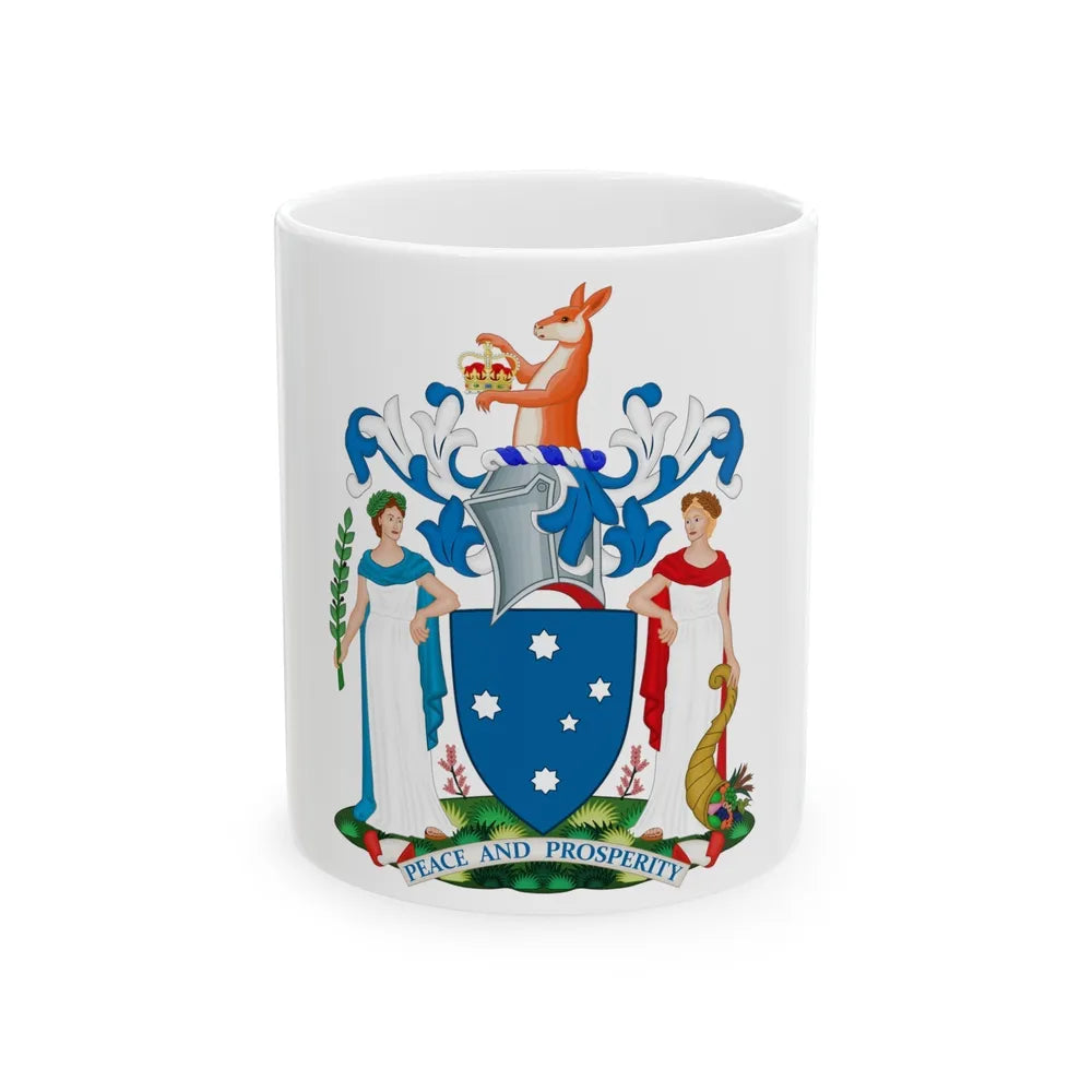 Coat of Arms of Victoria - White Coffee Mug-11oz-Go Mug Yourself