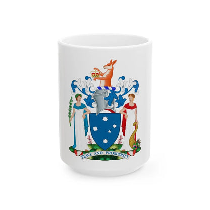 Coat of Arms of Victoria - White Coffee Mug-15oz-Go Mug Yourself