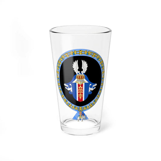 Coat of Arms of Vigdis Finnbogadottir Order of the Elephant (Denmark) (Coat of Arms) Pint Glass 16oz 16oz - Go Mug Yourself