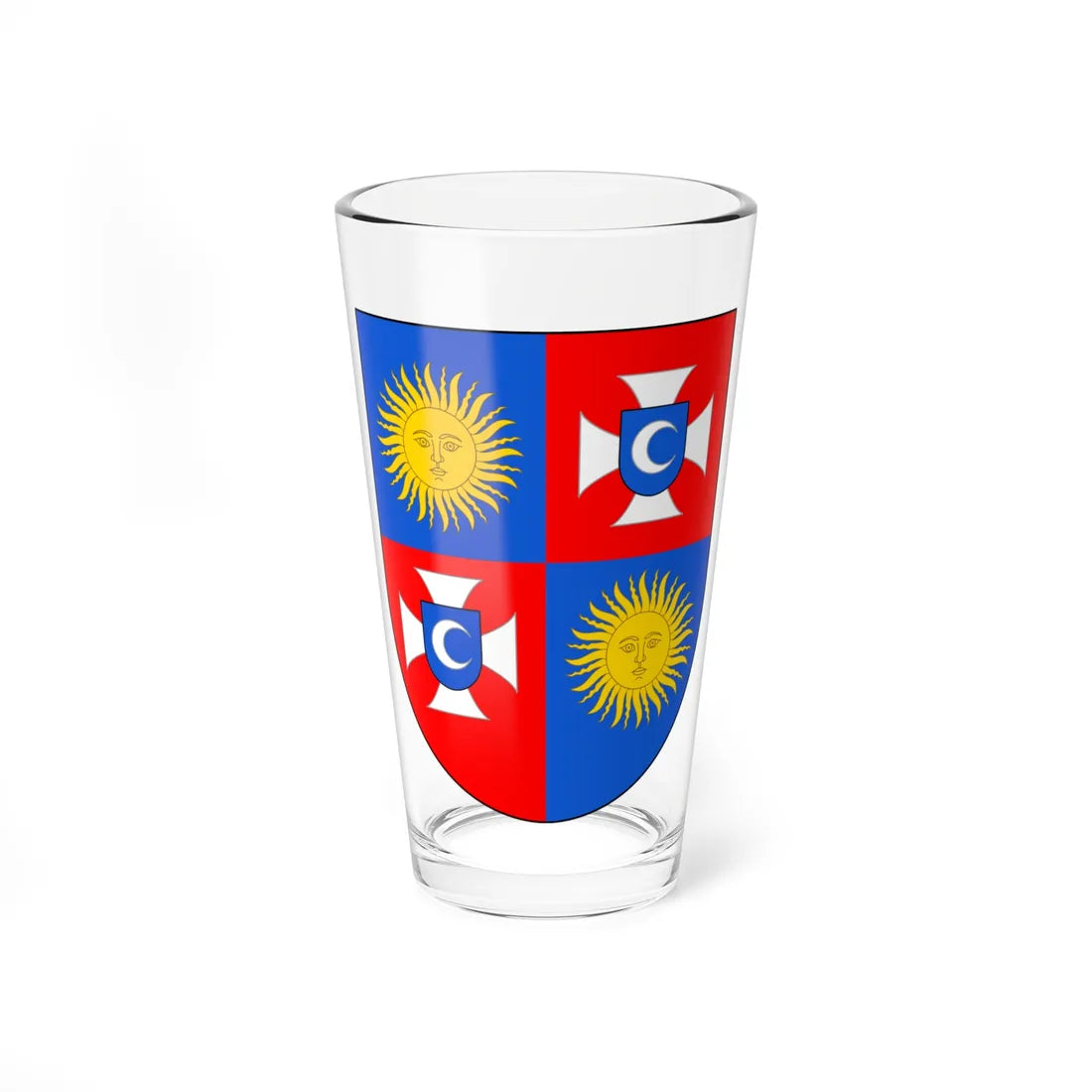 Coat of Arms of Vinnytsa Oblast (Ukraine) (Coat of Arms) Pint Glass 16oz 16oz - Go Mug Yourself