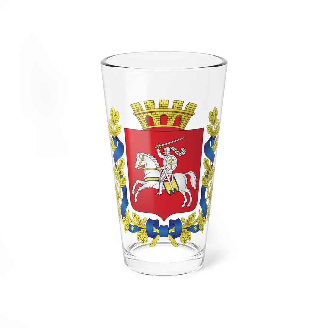 Coat of Arms of Vitsebsk Voblasts (Belarus) (Coat of Arms) Pint Glass 16oz 16oz - Go Mug Yourself