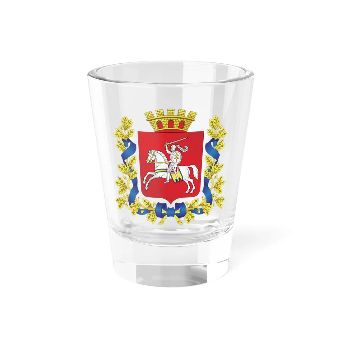 Coat of Arms of Vitsebsk Voblasts (Belarus) (Coat of Arms) Shot Glass 1.5oz 1.5oz - Go Mug Yourself