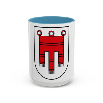 Coat of Arms of Vorarlberg Austria - Accent Coffee Mug 15oz Light Blue - Go Mug Yourself