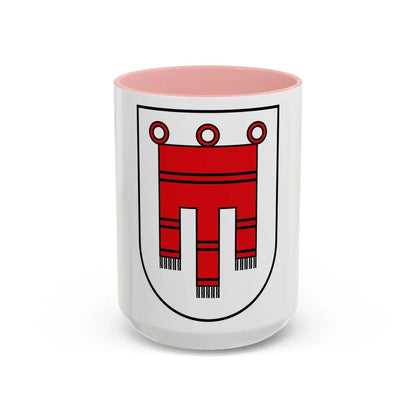 Coat of Arms of Vorarlberg Austria - Accent Coffee Mug 15oz Pink - Go Mug Yourself