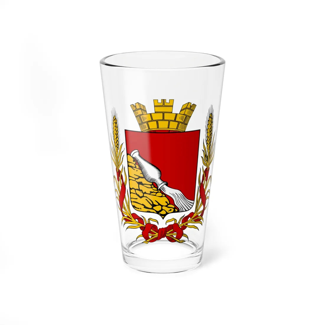 Coat of arms of Voronezh 1881 (Russia) (Coat of Arms) Pint Glass 16oz 16oz - Go Mug Yourself