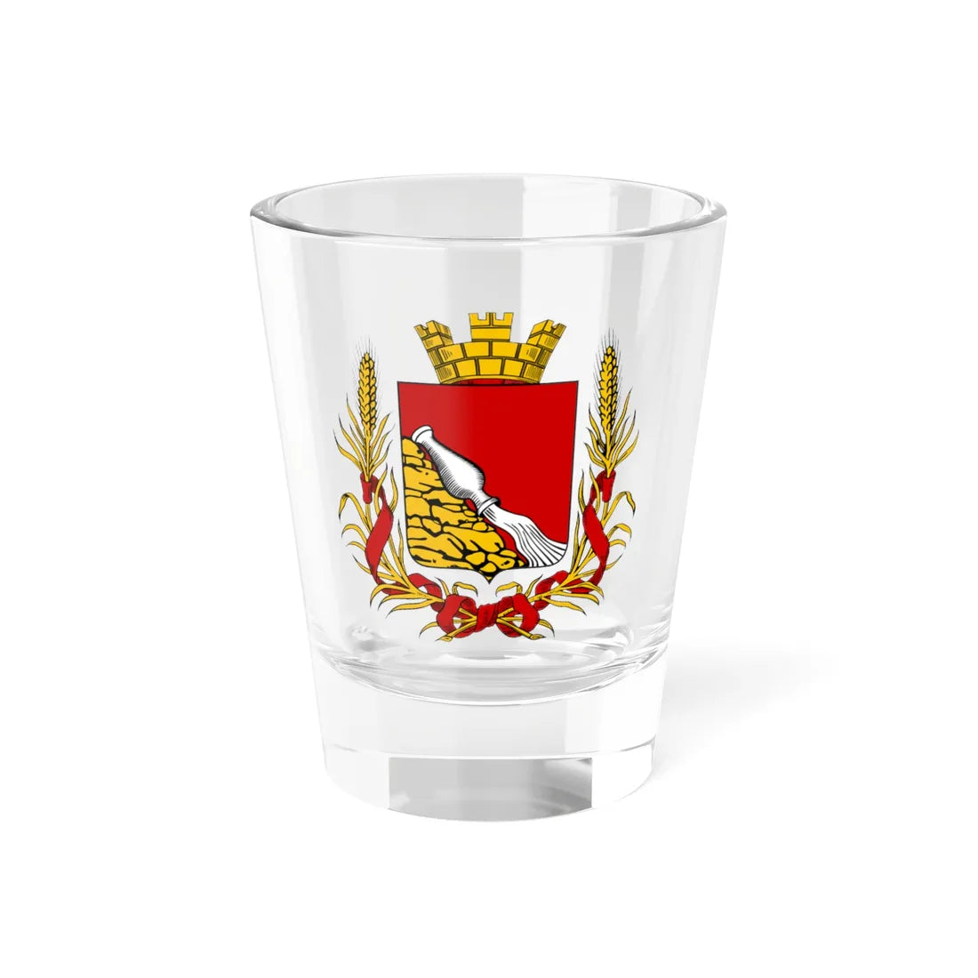Coat of arms of Voronezh 1881 (Russia) (Coat of Arms) Shot Glass 1.5oz 1.5oz - Go Mug Yourself