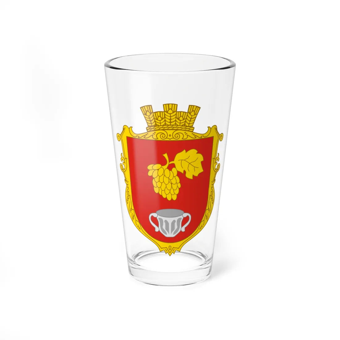 Coat of Arms of Vynnychky (Ukraine) (Coat of Arms) Pint Glass 16oz 16oz - Go Mug Yourself