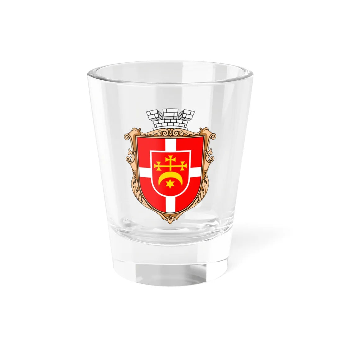 Coat of arms of Vyshnivets (Ukraine) (Coat of Arms) Shot Glass 1.5oz 1.5oz - Go Mug Yourself