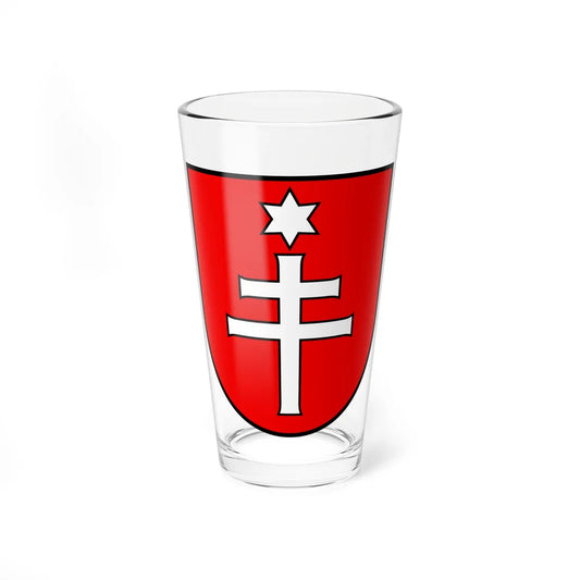 Coat of arms of Wallbach AG (Switzerland) (Coat of Arms) Pint Glass 16oz 16oz - Go Mug Yourself