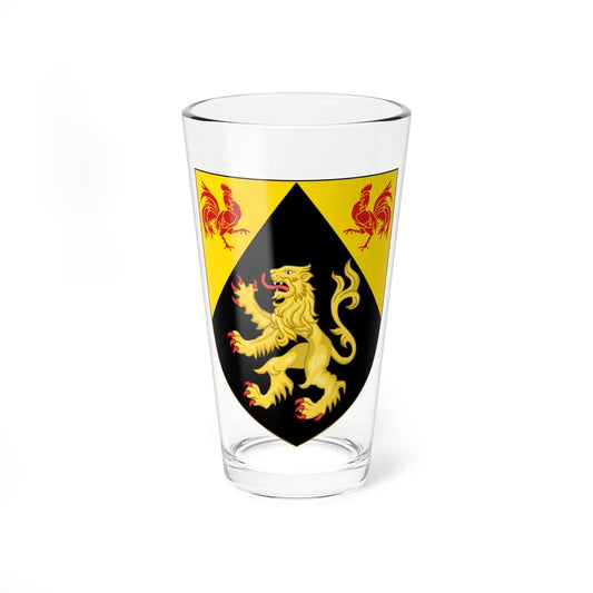 Coat of arms of Walloon Brabant (Belgium) (Coat of Arms) Pint Glass 16oz 16oz - Go Mug Yourself