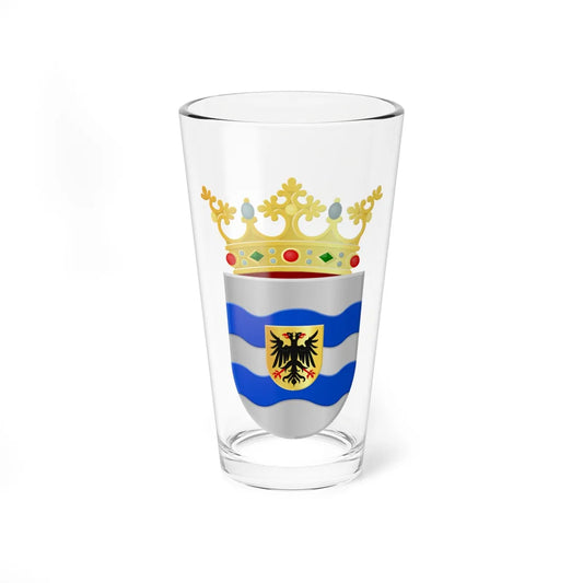 Coat of arms of West Maas en Waal (Netherlands) (Coat of Arms) Pint Glass 16oz 16oz - Go Mug Yourself
