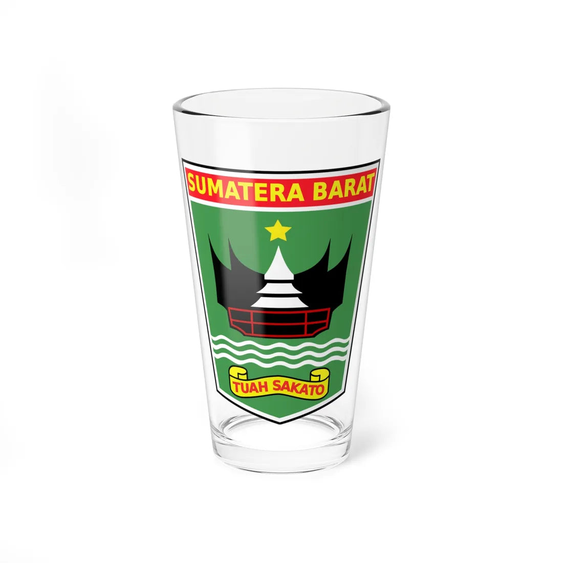 Coat of arms of West Sumatra (Indonesia) (Coat of Arms) Pint Glass 16oz 16oz - Go Mug Yourself