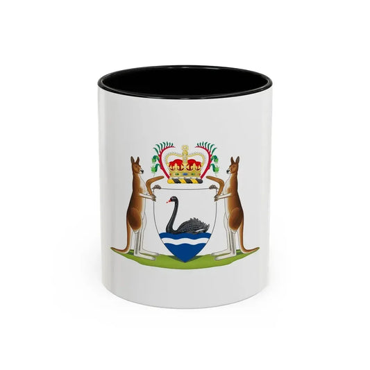 Coat of arms of Western Australia - Accent Coffee Mug 11oz Black - Go Mug Yourself